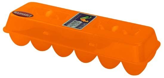 12-Large Egg Washable Tray in Orange