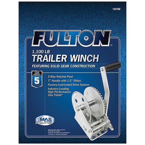 Fulton Single-Speed Trailer Winch, 1100-Lb