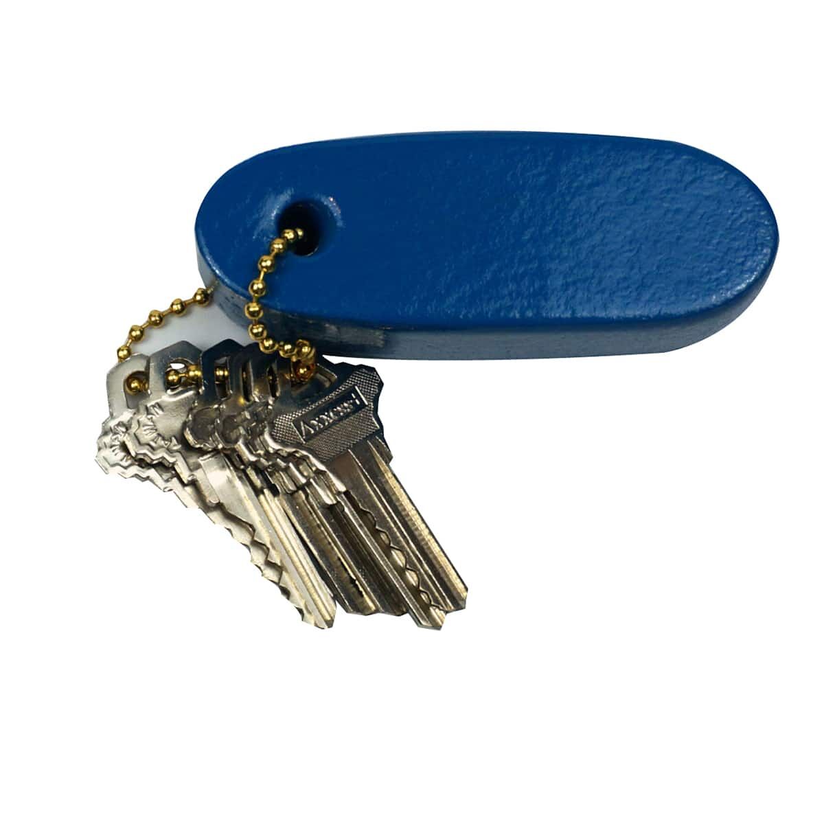 Hardline Products Blue Vinyl Dipped Floating Boating Key Chain, 3-Pk