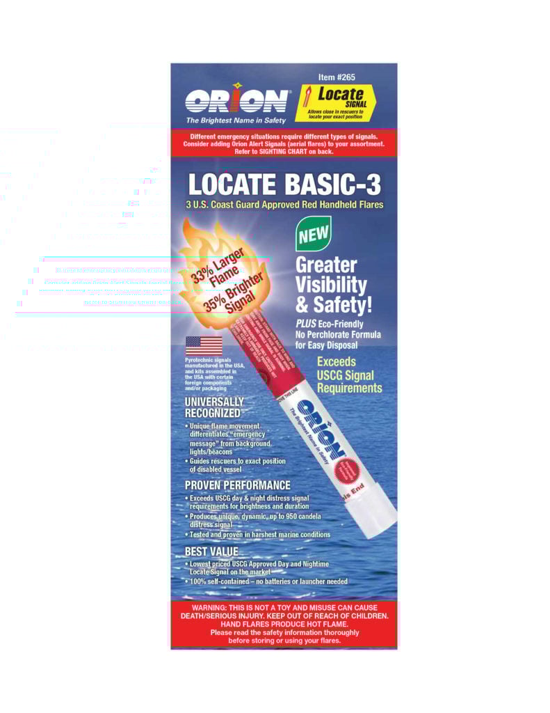 Orion Locate Basic-3 Handled Red Marine Signal Flares, 3-Pk