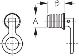 Sea-Dog Brass Snap Handle Drain Plug, 1-In x 1 1/4-In