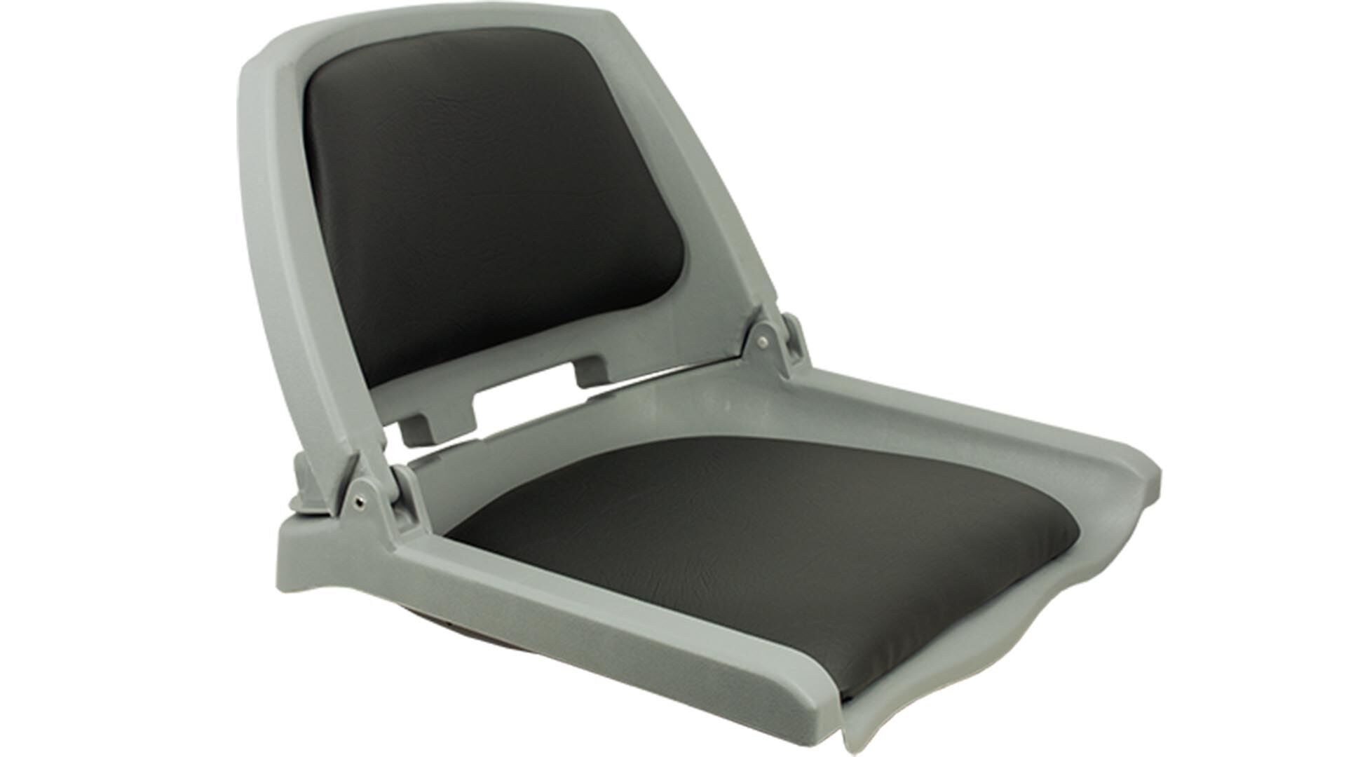 Springfield Marine Gray Traveler Fold Down Traveler Seat With Charcoal Cushion