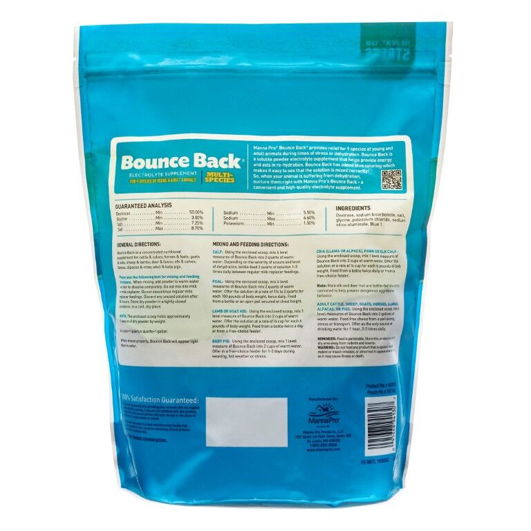 Manna Pro Bounce Back Multi-Species Electrolyte Supplement, 4-Lb