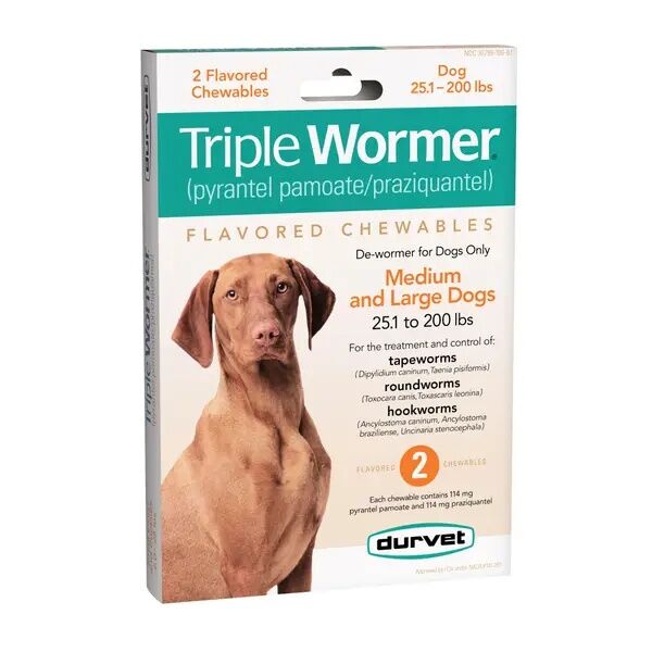 Durvet Triple Wormer For Medium & Large Dogs