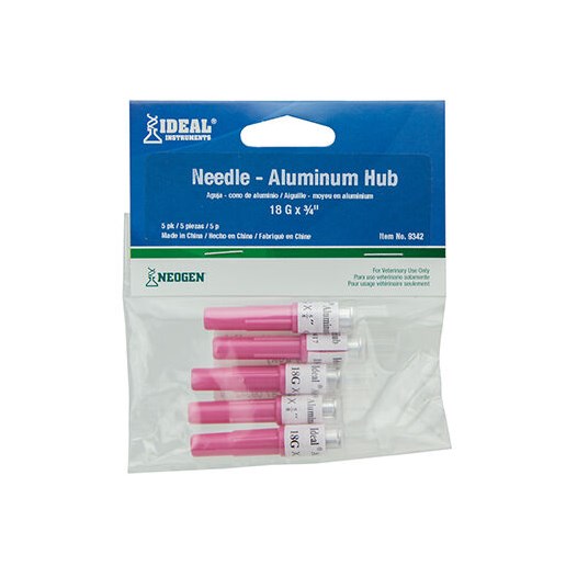Ideal® Aluminum Hub Needle - Retail Pack