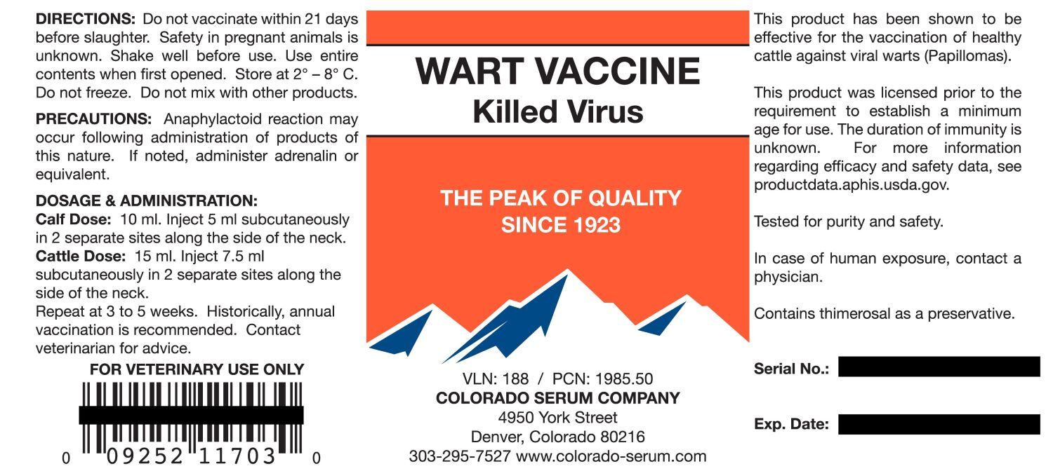 Colorado Serum Company Wart Vaccine, 50-mL