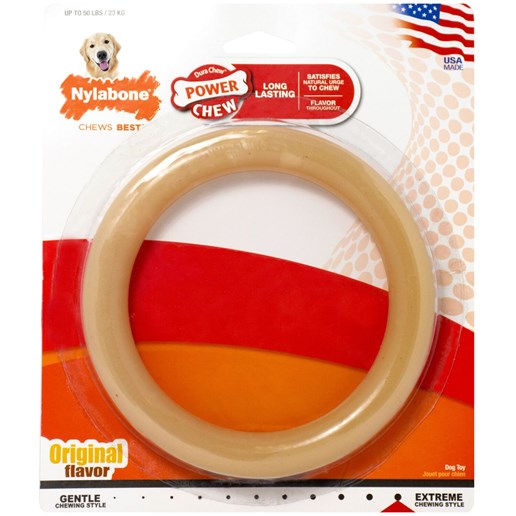 Nylabone Power Chew Ring Original Flavor Dog Toy, Large