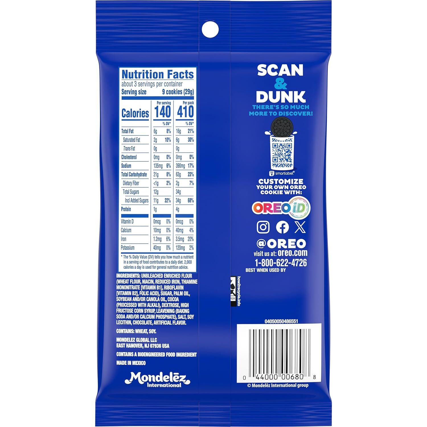 OREO Minis Chocolate Sandwich Cookies, 3-Oz