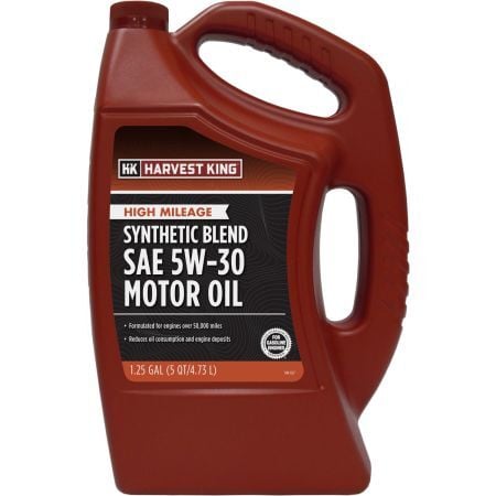 Harvest King High Mileage Synthetic Blend SAE Motor Oil 5W-30, 5-Qt