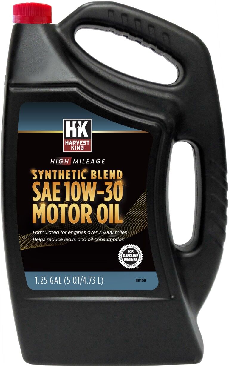 Harvest King High Mileage Synthetic Blend SAE 10W-30 Motor Oil, 5-Qt