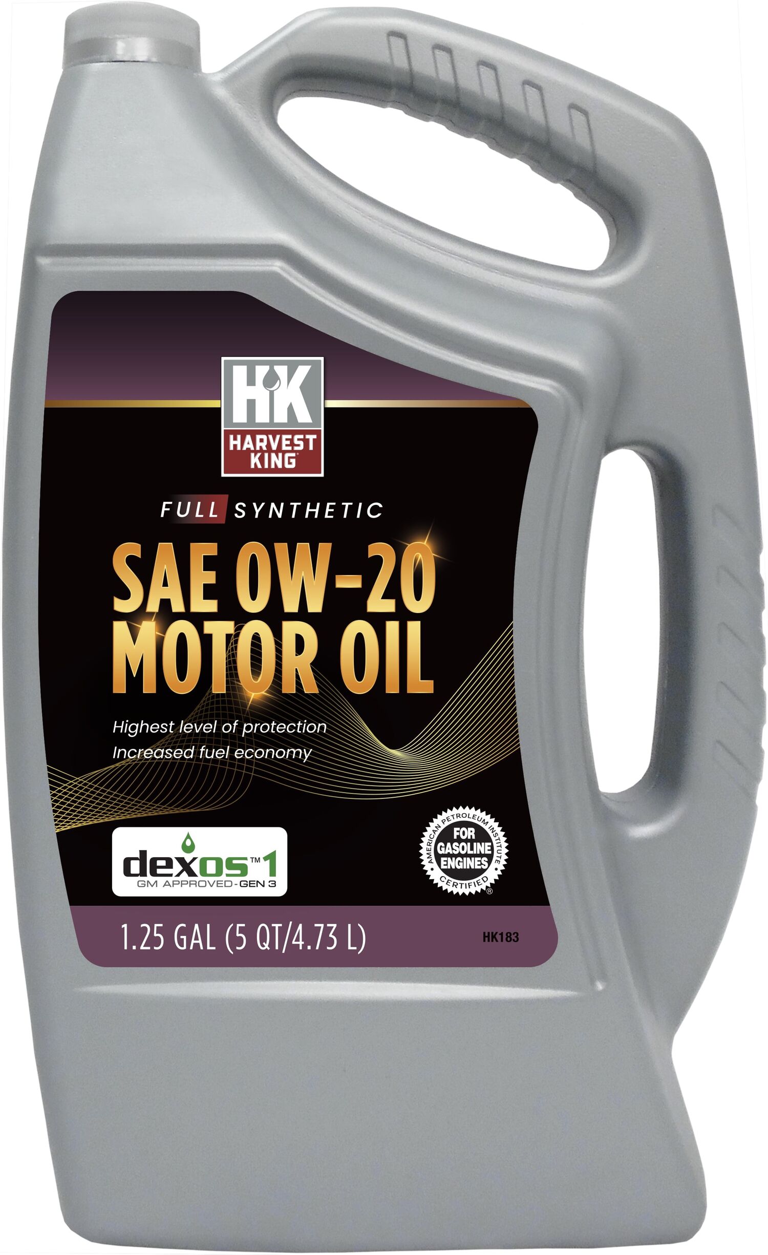 Harvest King Full Synthetic SAE 0W-20 Motor Oil, 5-Qt