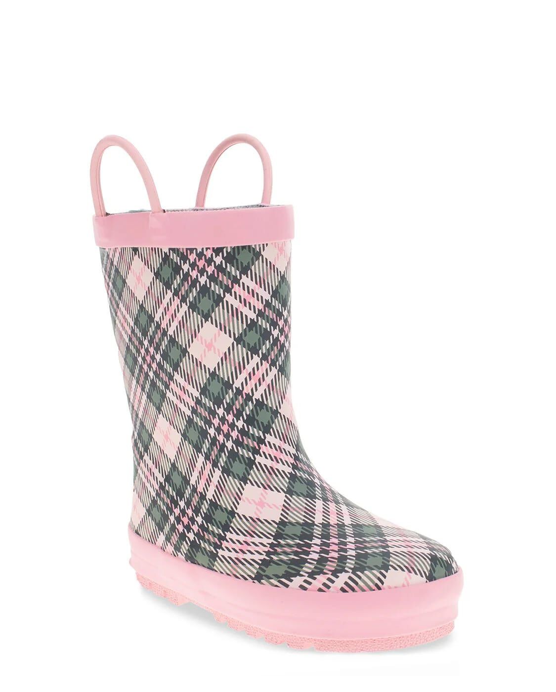 Western Chief Kids' Precious Plaid Rain Boot