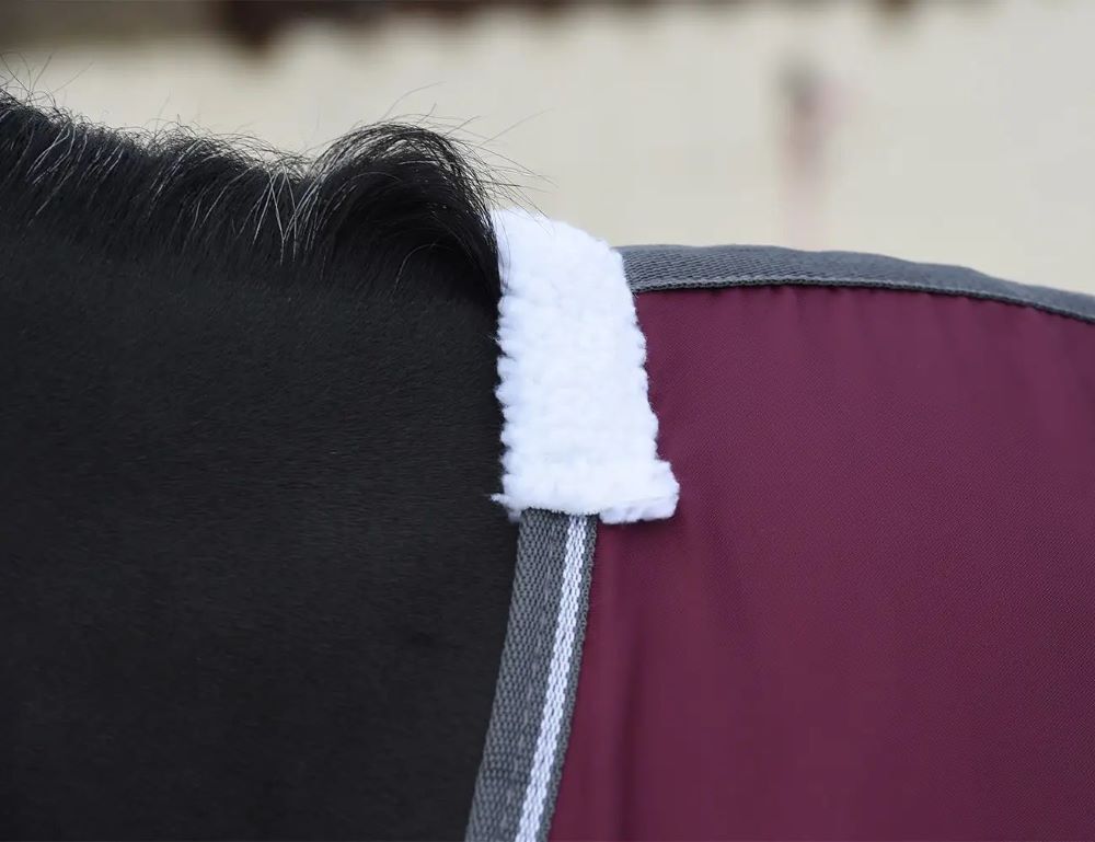 WeatherBeeta Maroon/Grey/White Anti-Static Fleece Cooler Standard Neck, 81-In