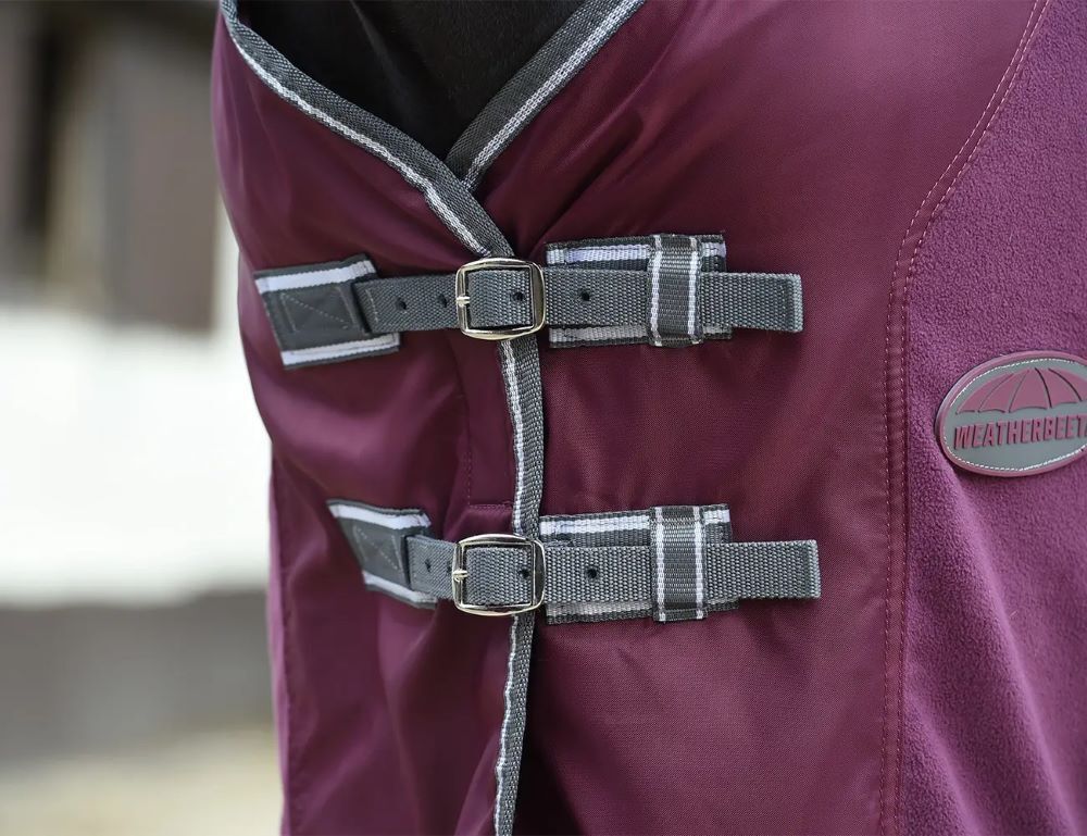 WeatherBeeta Maroon/Grey/White Anti-Static Fleece Cooler Standard Neck, 81-In