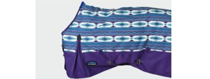 Weatherbeeta ComFiTec Essential Turnout Standard Purple Navajo Print, 72-In