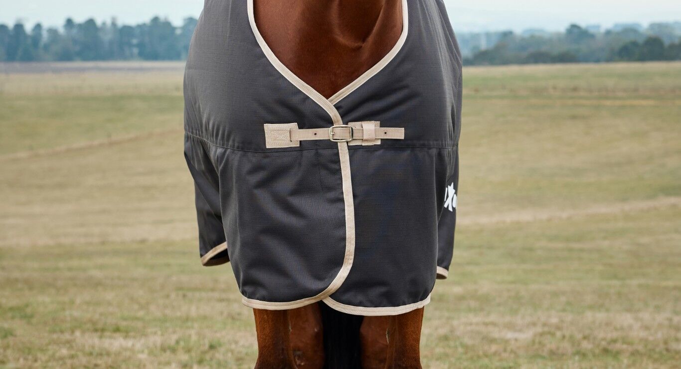 Weatherbeeta Black Saxon Defiant 1200D Standard Neck Medium Turnout Blanket, 75-In