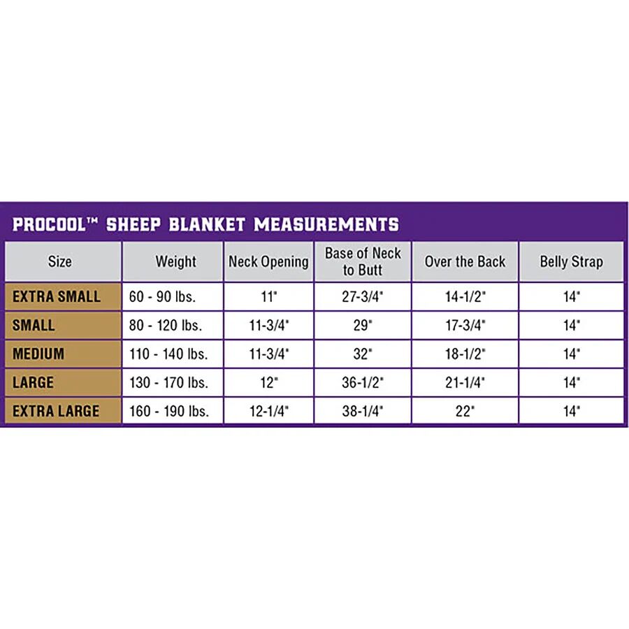 Weaver Livestock Purple Sheep Blanket With Reflective Piping And Mesh Butt, Medium