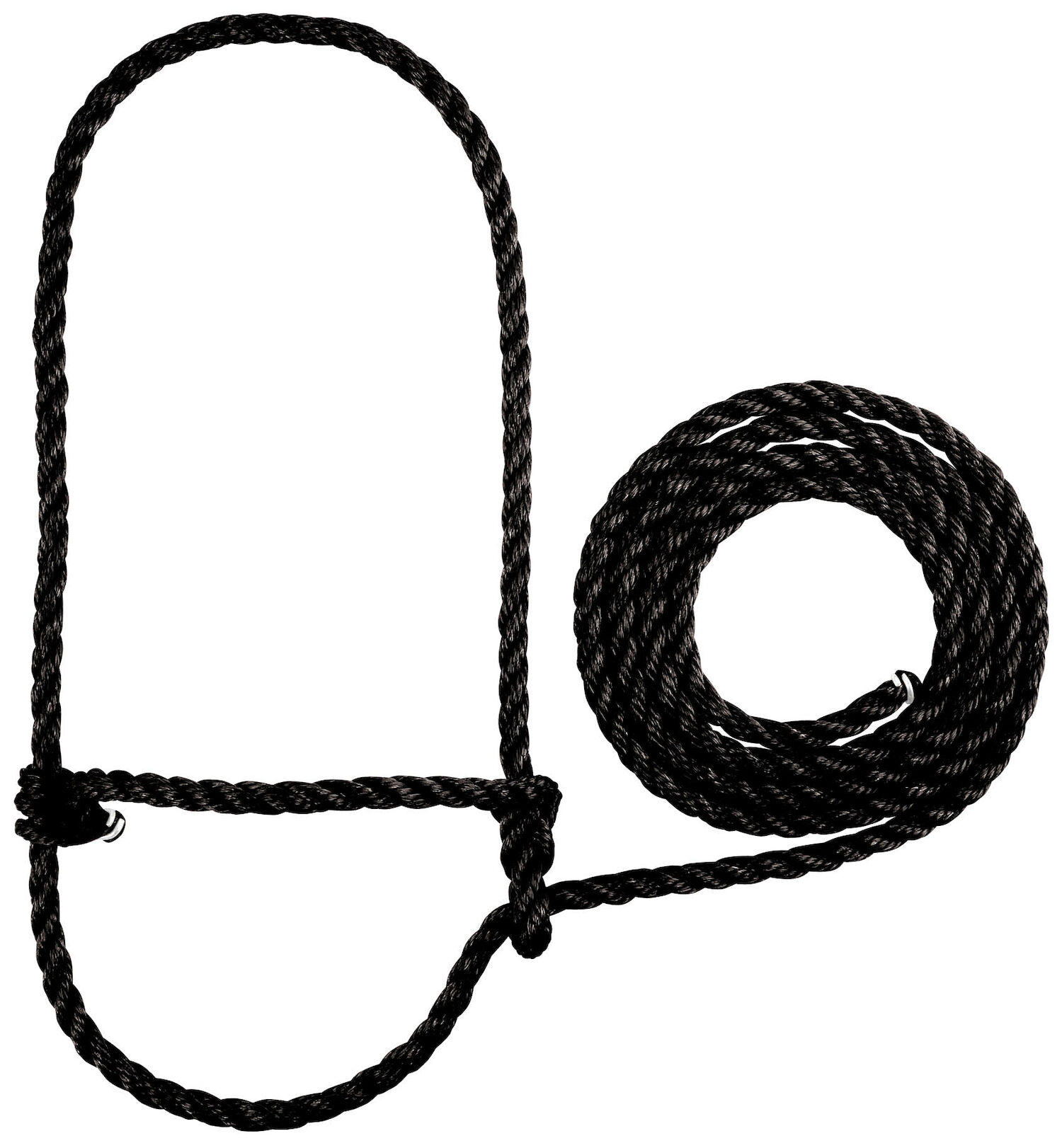BLK COW HLTR POLY ROPE