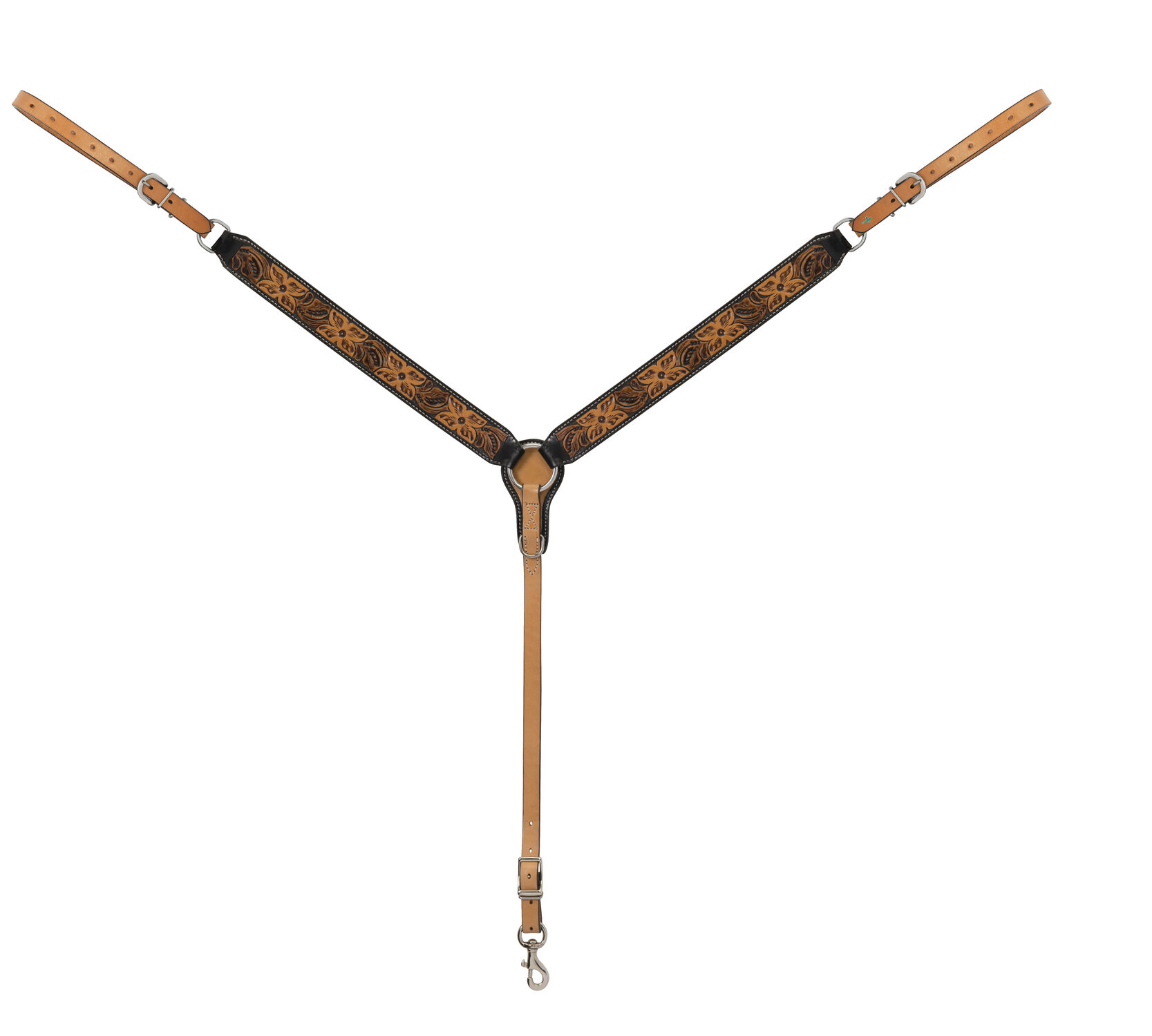 FLORAL TURQ CROSS BREASTCOLLAR