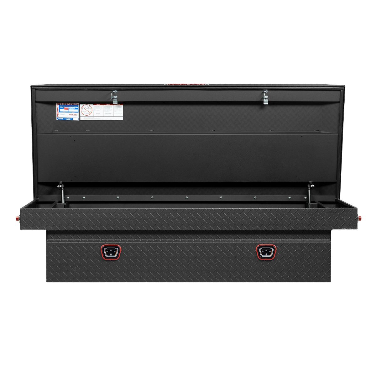 Weather Guard Saddle Box Aluminum Full Extra Wide Textured Matte Black Truck Box, 15.5-Cu Ft