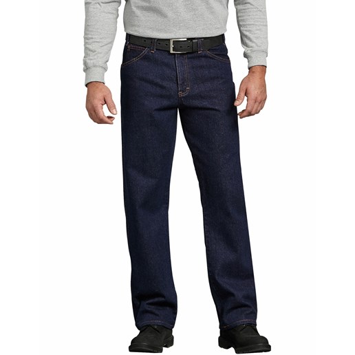 Regular Straight Fit 5-Pocket Denim Jean, Rinsed Indigo Blue