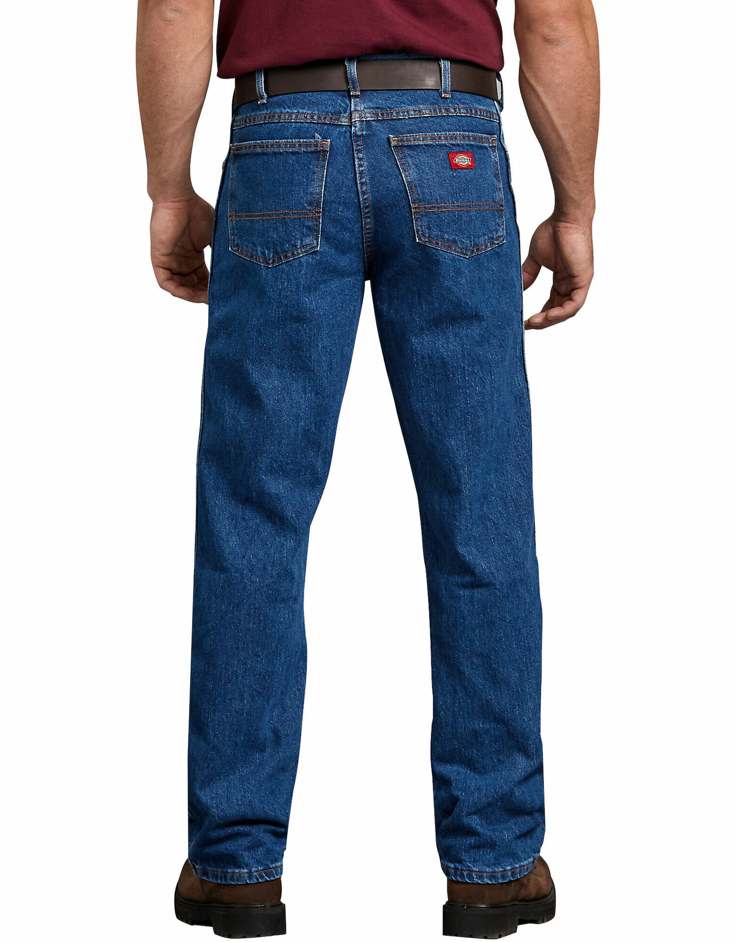Regular Straight Fit 5-Pocket Denim Jean, Rinsed Indigo Blue