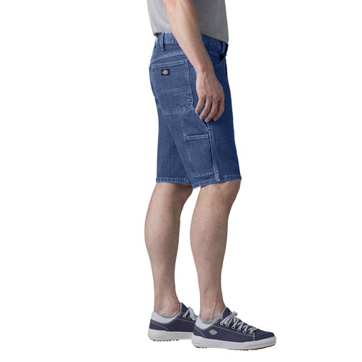 Men's Active Waist Carpenter Shorts in Stonewashed Indigo Blue