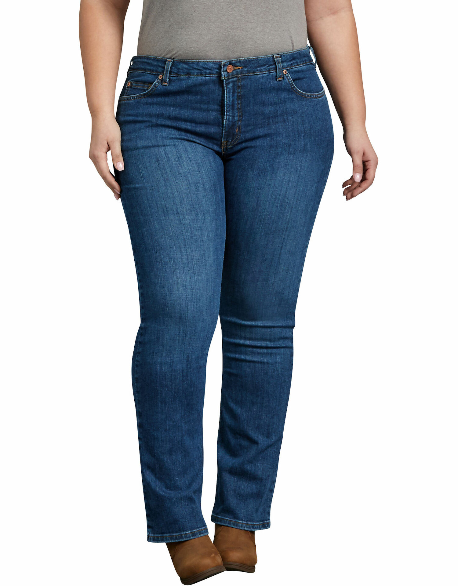 Womens Plus Perfect Shape Bootcut Stretch Denim Jeans