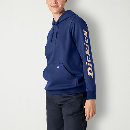 Dickies Women's Water Repellent Sleeve Logo Hoodie in Blue