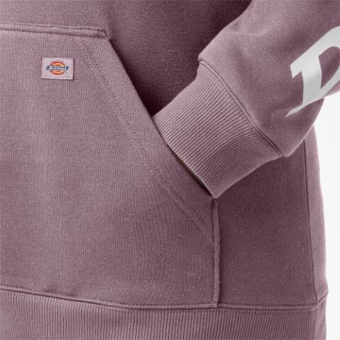 Dickies Women's Plus Water Repellent Sleeve Logo Hoodie in Lilac