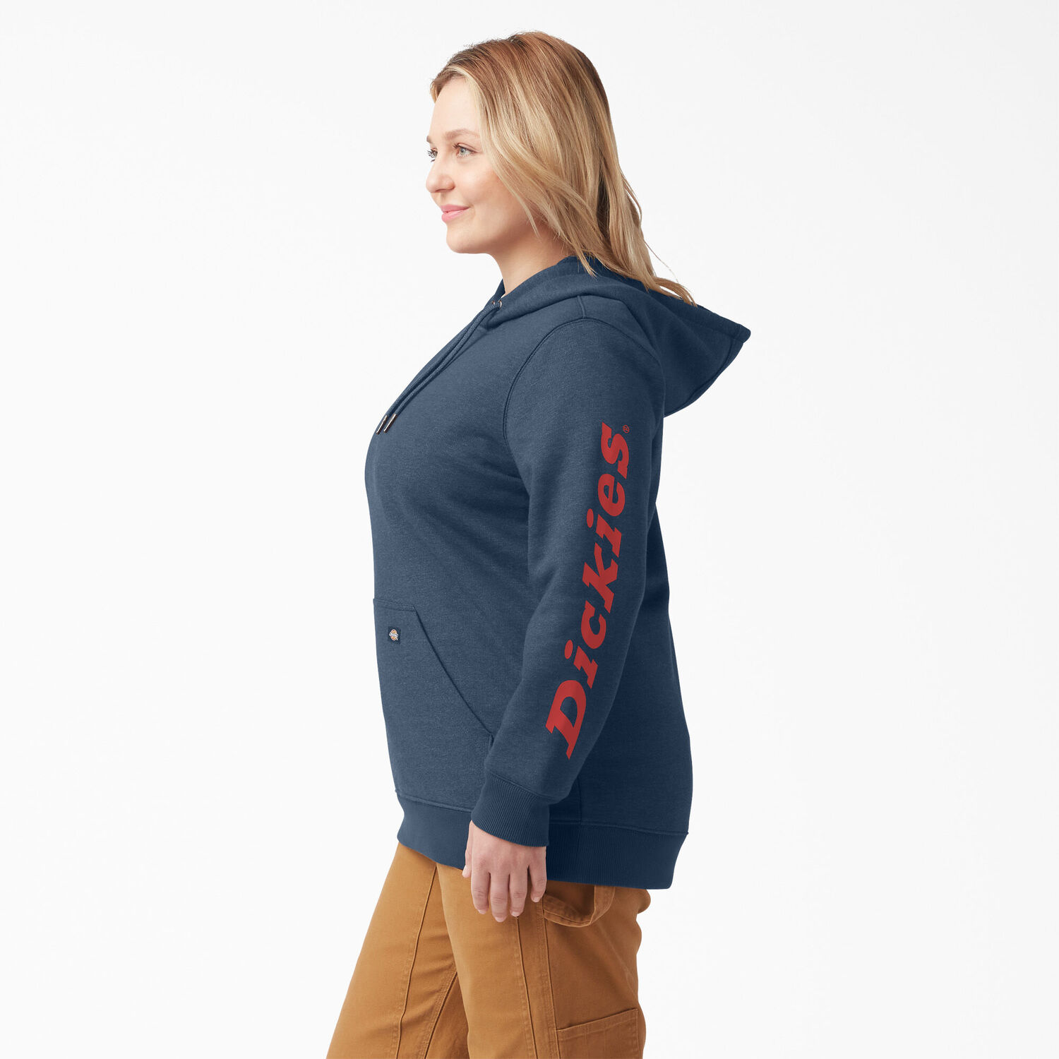 Dickies Women's Plus Water Repellent Sleeve Logo Hoodie