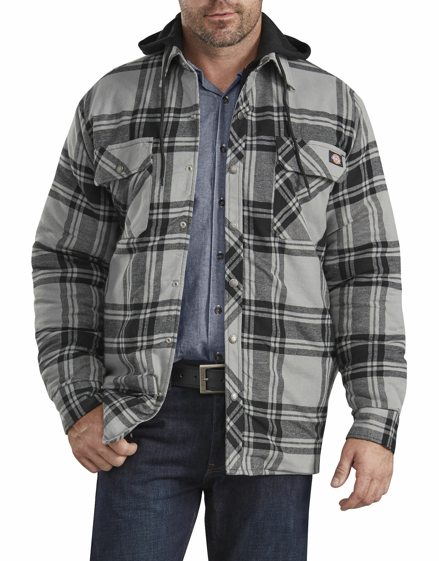 dickies men's fleece pullover with flannel lined hoodie