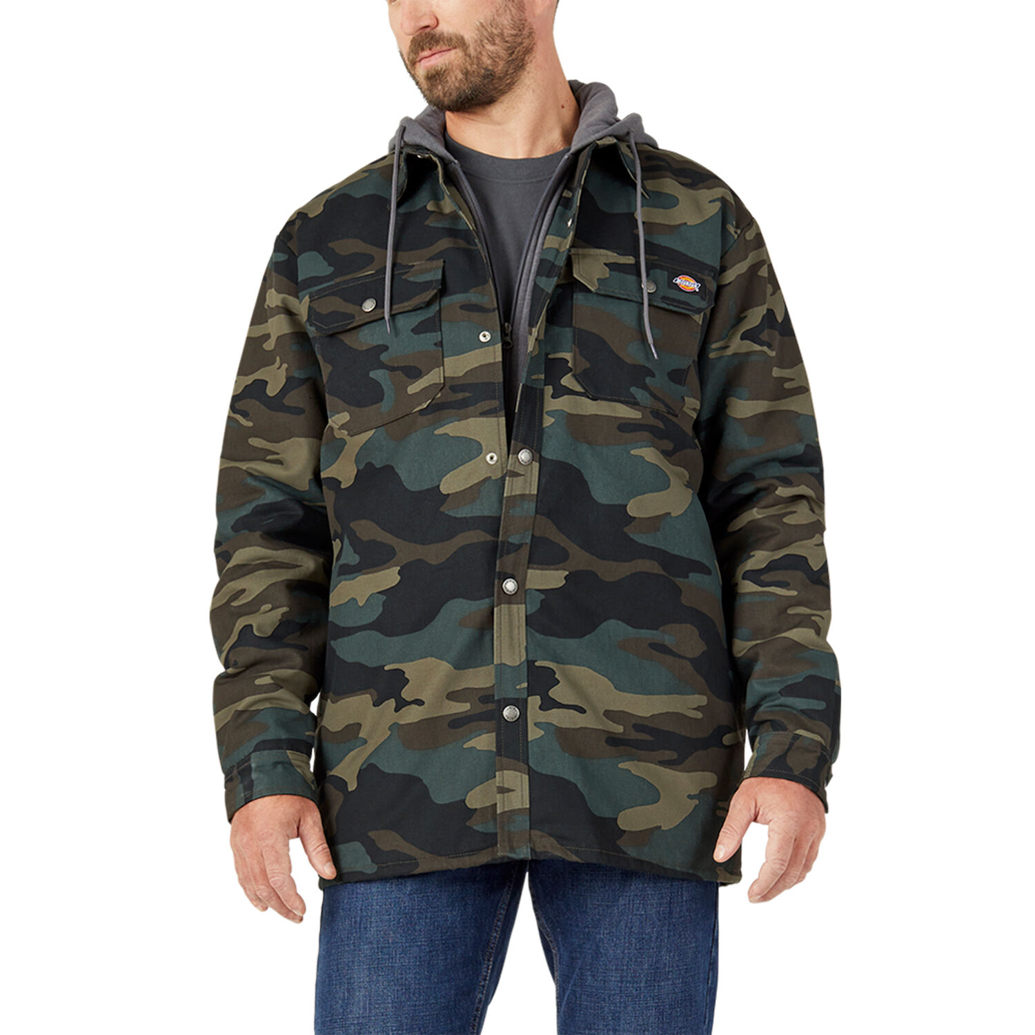 Træde tilbage fordrejer Moden Men's Dickies Hydroshield Duck Hooded Shirt Jacket in Green Camo - Shirts |  Dickies | Coastal Country