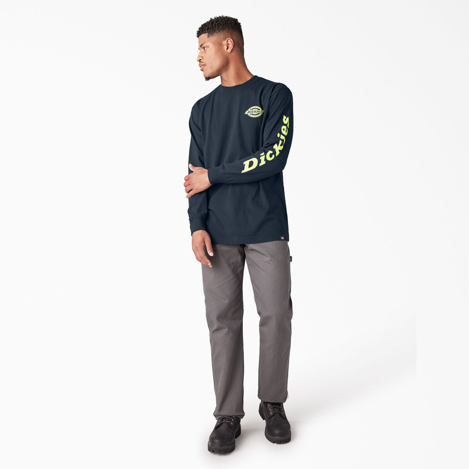 Dickies Men's Long Sleeve Heavyweight Logo T-Shirt