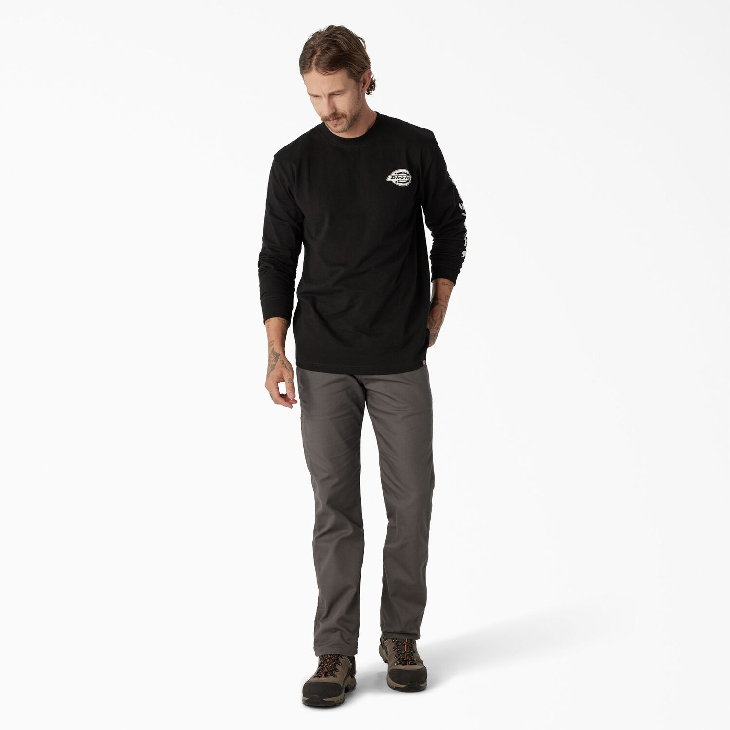 Dickies Men's Long Sleeve Heavyweight Logo T-Shirt