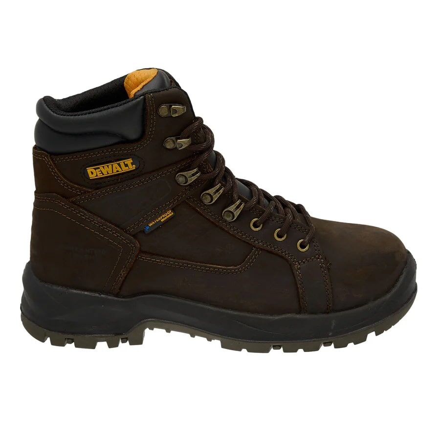 DEWALT Men's Wheeler Waterproof Steel Toe Safety Work Boot in Brown