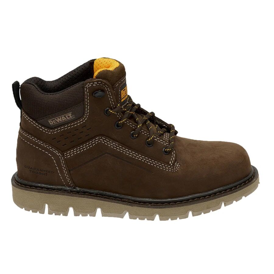 DEWALT Women's Flex Leather Steel Toe Safety Work Boot in Palm Brown