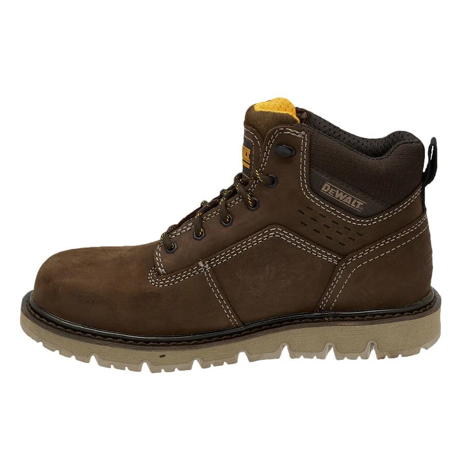 DEWALT Women's Flex Leather Steel Toe Safety Work Boot in Palm Brown