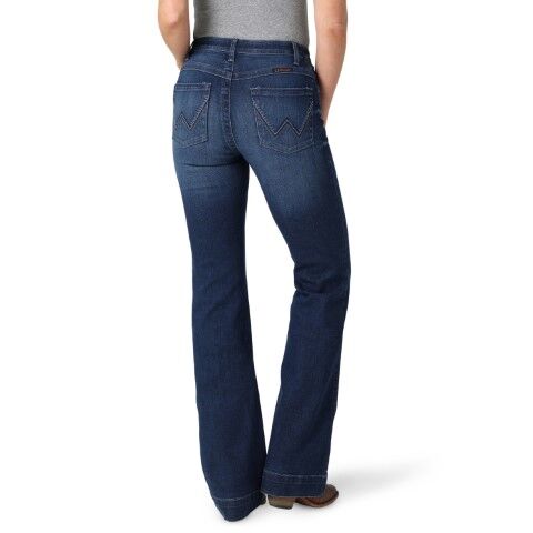 Wrangler Women's Ultimate Riding Jean Willow Mid Rise Trouser in Claire