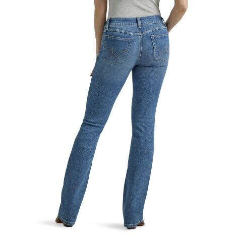 Wrangler Women's Mid Rise Essential Bootcut Jean inJayne