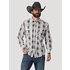 Wrangler® Men's Checotah® Western Long Sleeve Print Snap Shirt in Shell