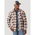 Wrangler® Men's Retro® Long Sleeve Flannel Snap Shirt in Brown