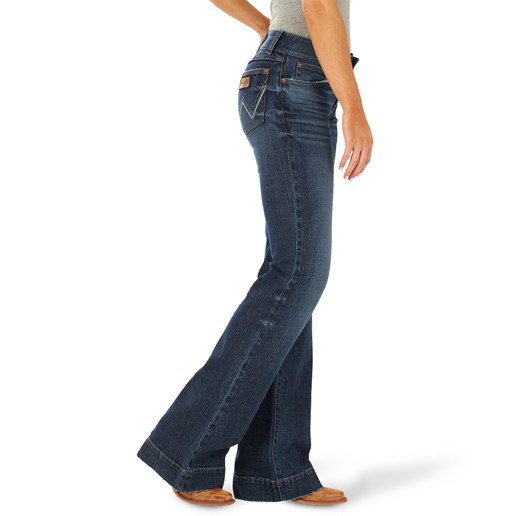 Wrangler® Women's Retro® Mae Mid Rise Trouser Jean in Denim