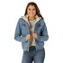 Wrangler® Women's Retro® Sherpa Lined Hooded Button Jacket in Denim