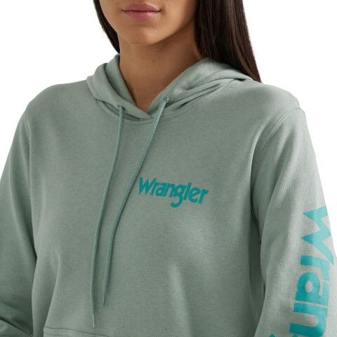 Wrangler Women's Retro Punchy Hoodie in Teal