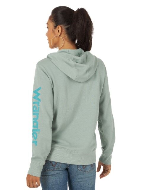 Wrangler Women's Retro Punchy Hoodie in Teal