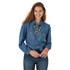 Wrangler® Women's Retro® Western Vintage Long Sleeve Snap Shirt in Denim