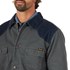 Wrangler® Men's Flannel Lined Barn Coat in Navy Pinstripe