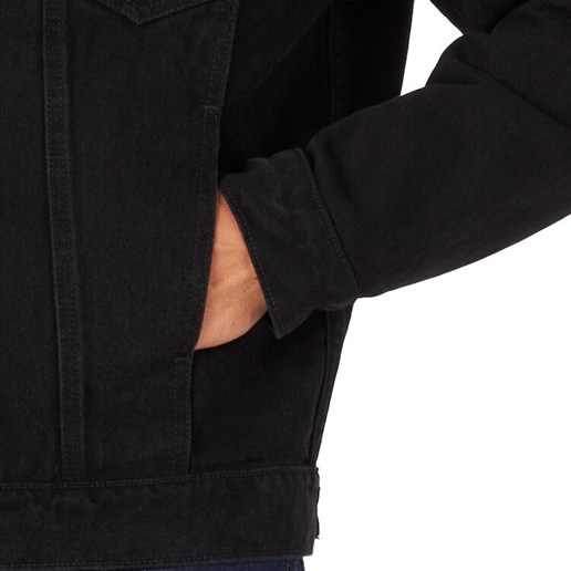 Wrangler® Men's Unlined Denim Button Jacket in Black