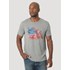 Wrangler® Men's Short Sleeve American Flag T-Shirt in Graphite Heather